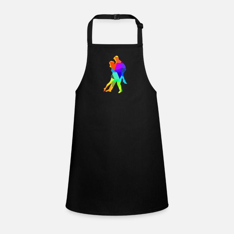 Tango Dancing Dance Couple Rainbow Colors Polygon Children's Apron