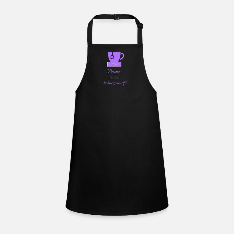 TEA-RIFFIC (Purple + Grey) Children's Apron