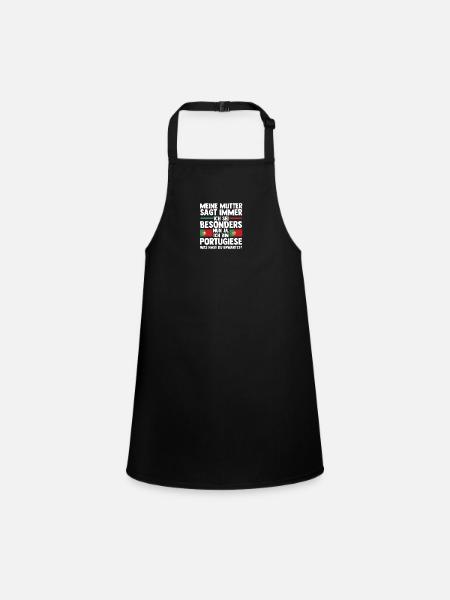 Portuguese Portugal - Children's Apron - black - Front