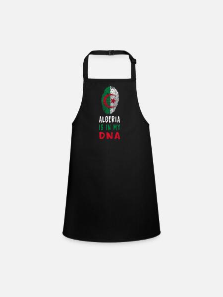 Algerien ist in meiner DNA Design / Geschenkidee - Schürze für Kinder - Schwarz - Vorne