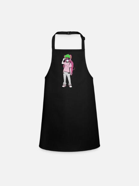 Girl - Children's Apron - black - Front