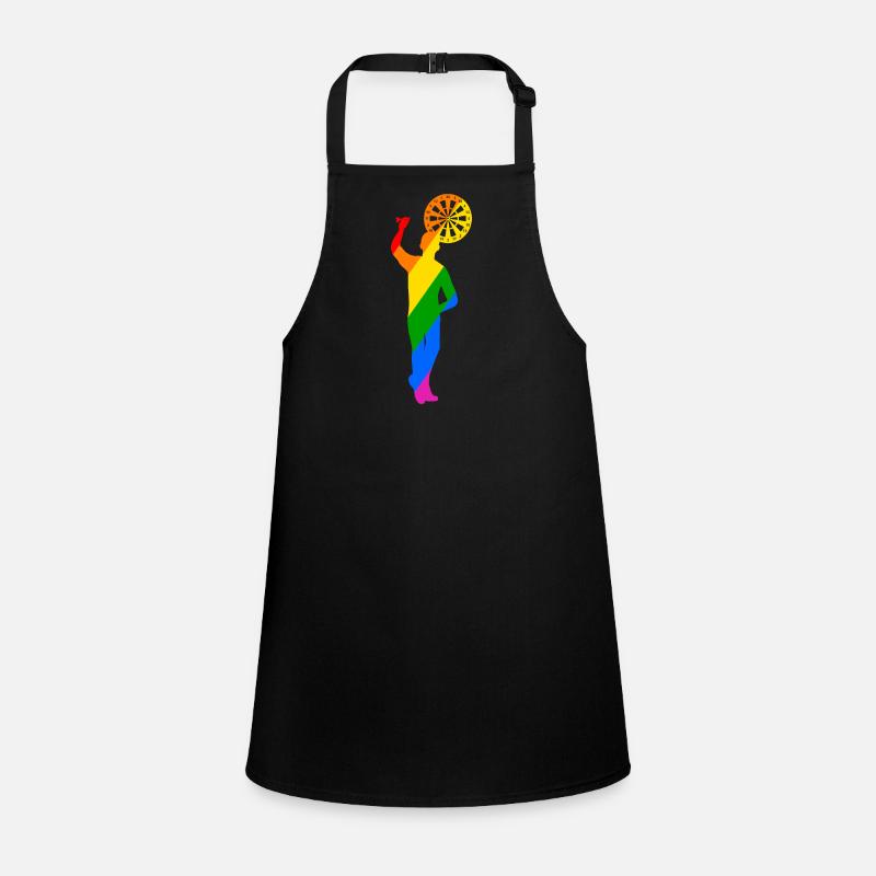colorful dart player throwing with left Children's Apron