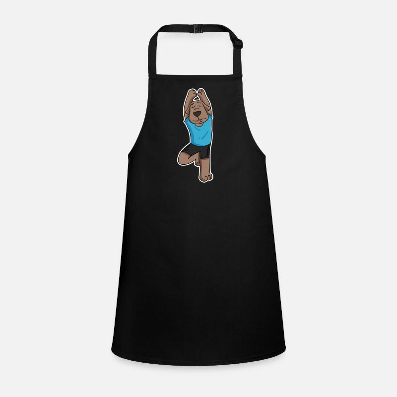 Dog does yoga Children's Apron