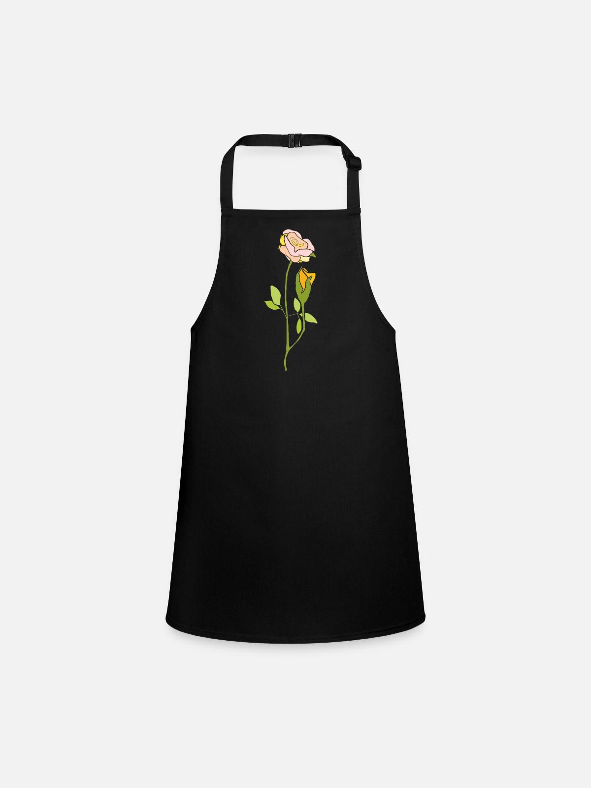 Rose - Children's Apron - black - Front