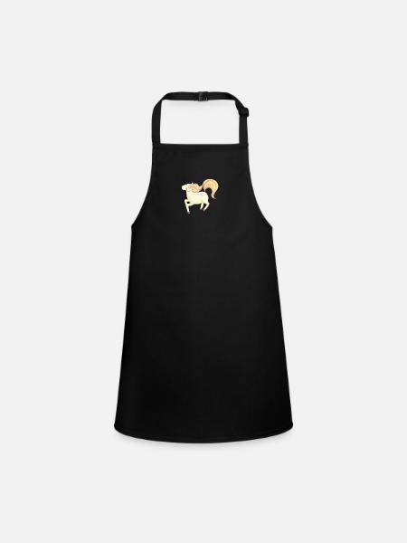 pony - Children's Apron - black - Front