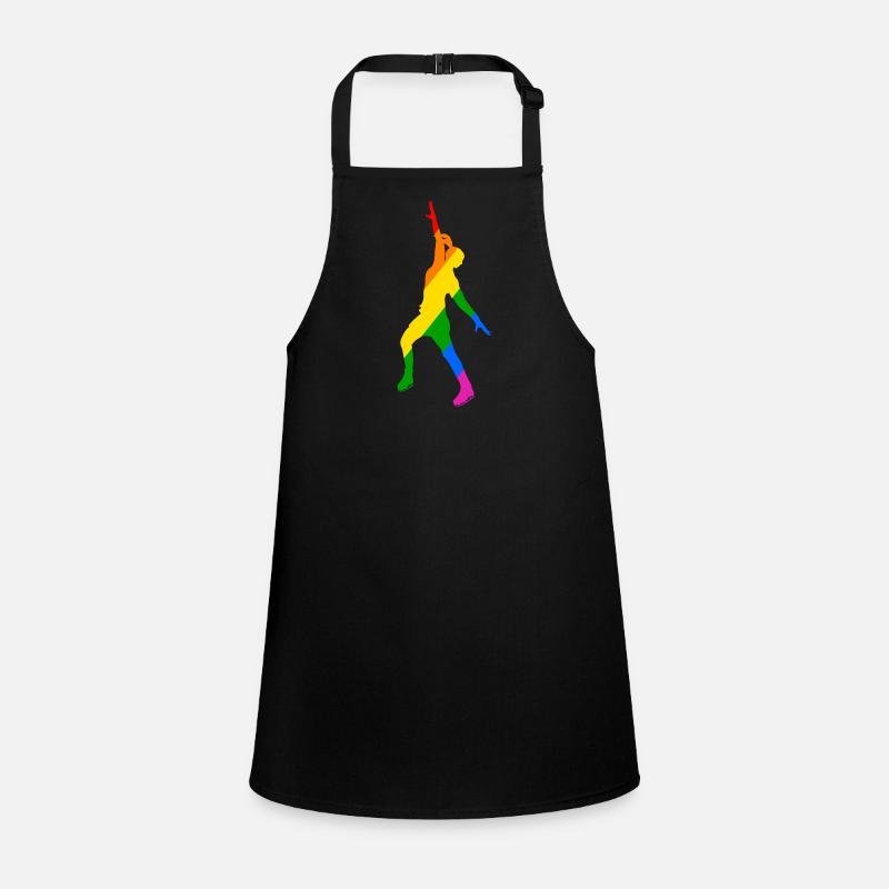 Play of colours in ice skating Children's Apron