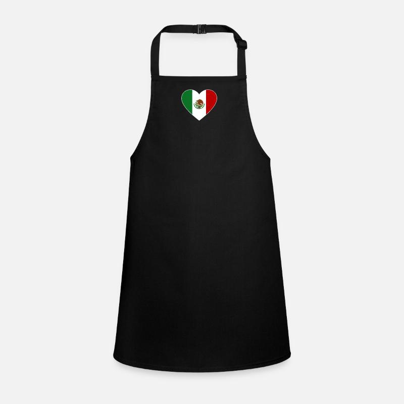 Cœur de drapeau du Mexique Tablier Enfant