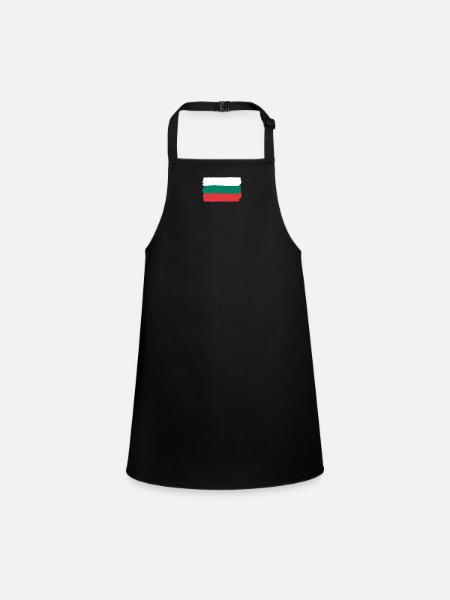 Bulgaria flag used look - Children's Apron - black - Front