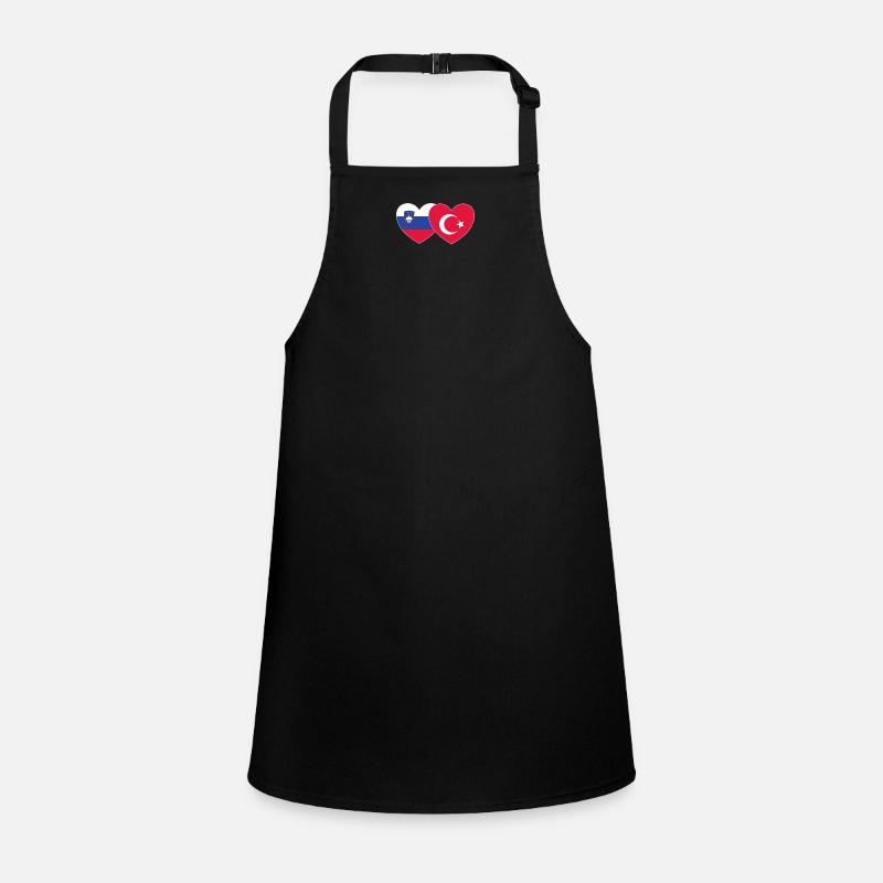 Slovenia Turkey Flag Heart Children's Apron