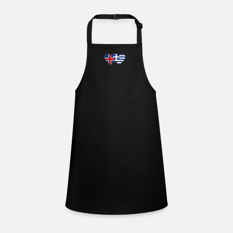 Iceland Greece Flag Heart Children's Apron