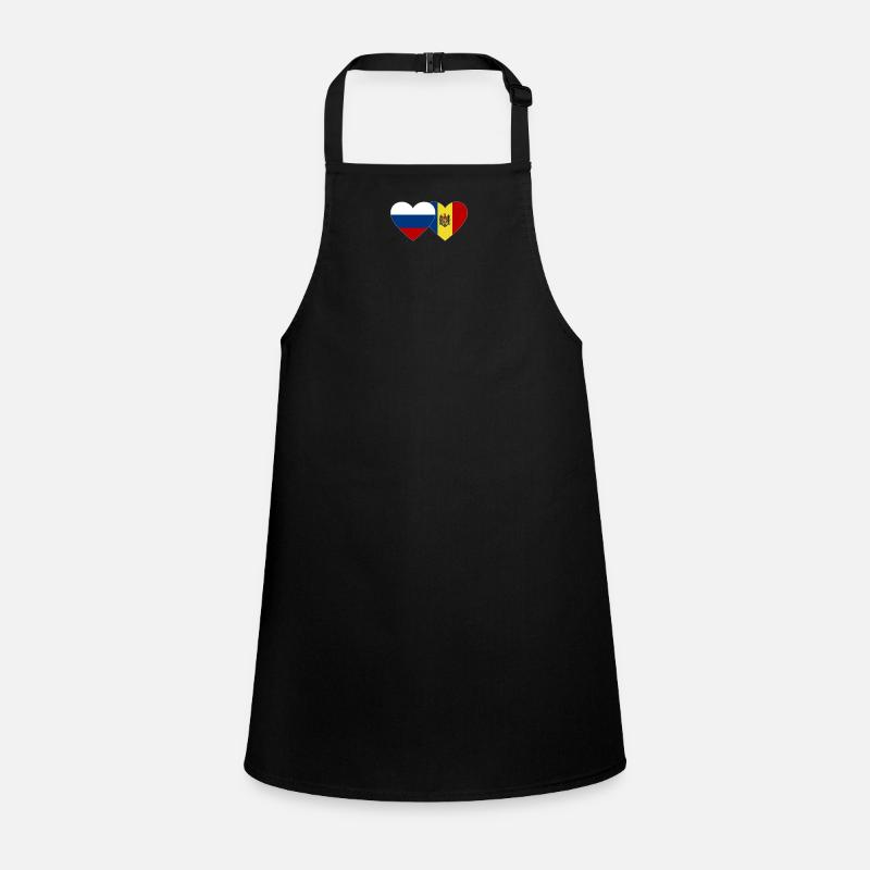 Russia Moldova Flag Heart Children's Apron