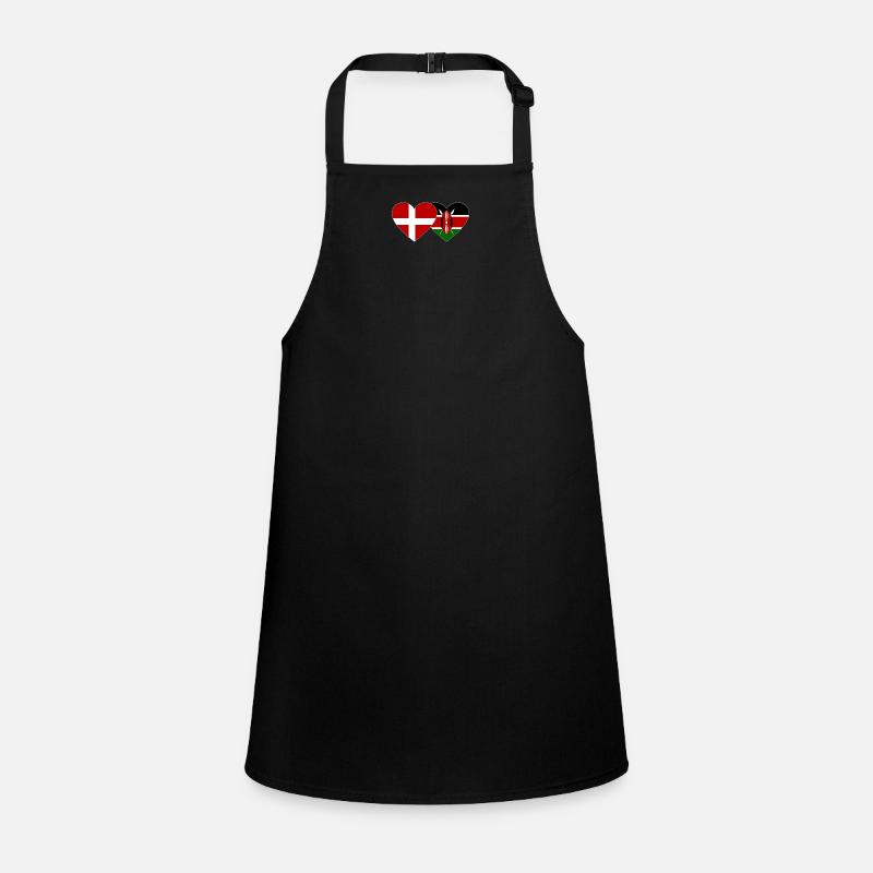 Denmark Kenya Flag Heart Children's Apron