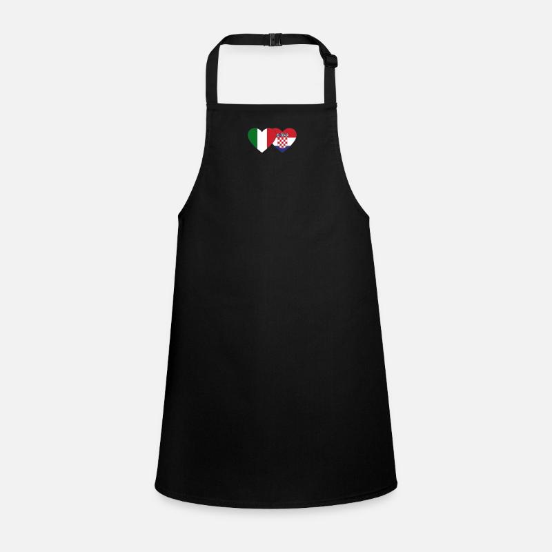 Italy Croatia Flag Heart Children's Apron