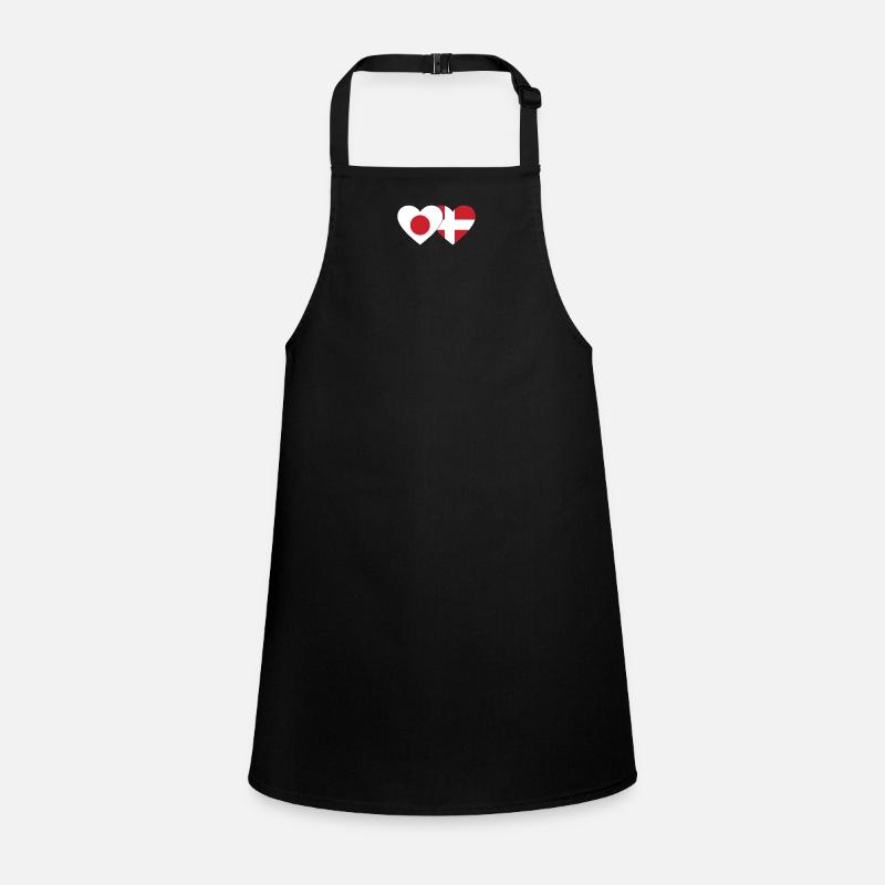 Japan Denmark Flag Heart Children's Apron