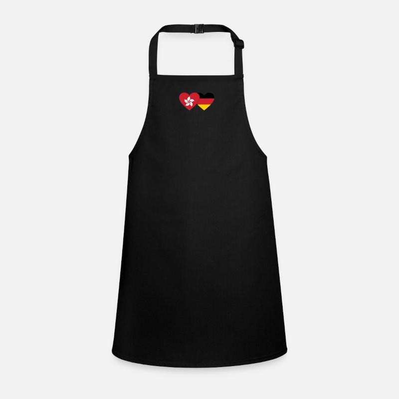 Hong Kong Germany Flag Heart Children's Apron