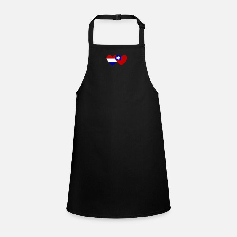 Cœur de drapeau de Taïwan Tablier Enfant