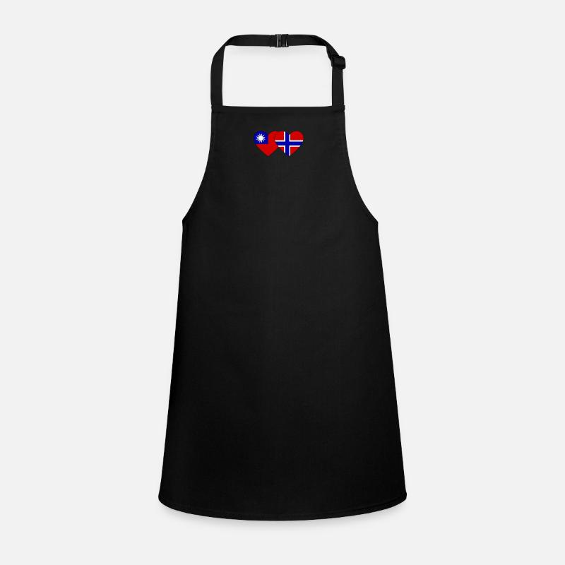 Taïwan Norvège Flag Heart Tablier Enfant