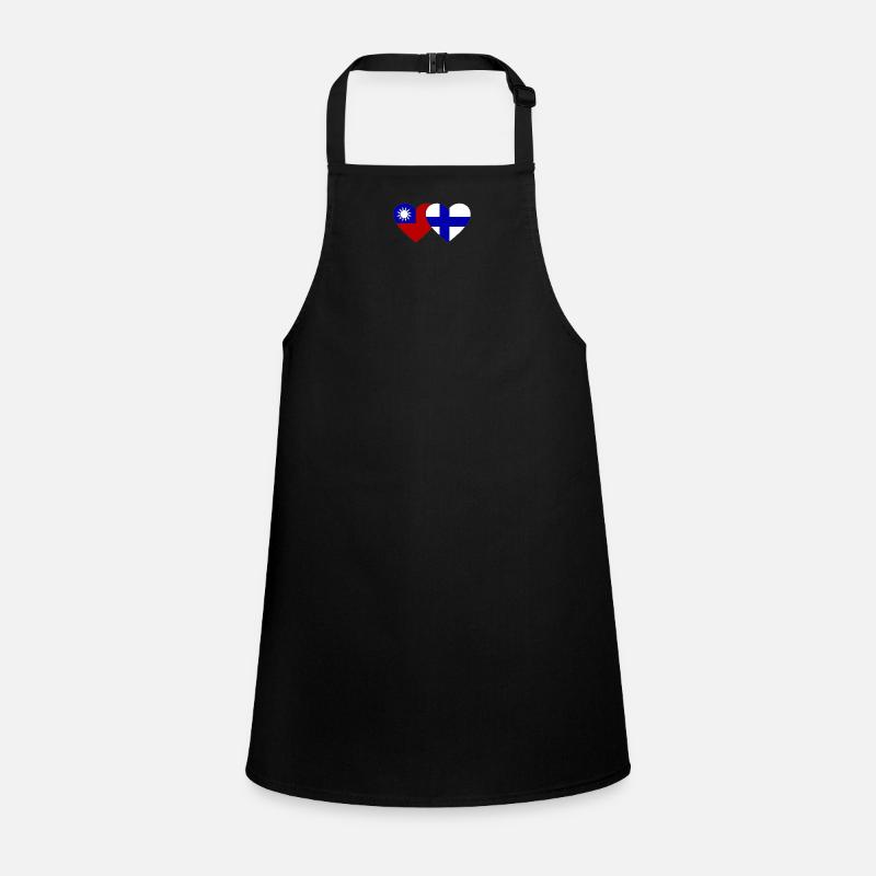 Taiwan Finlande Flag Heart Tablier Enfant