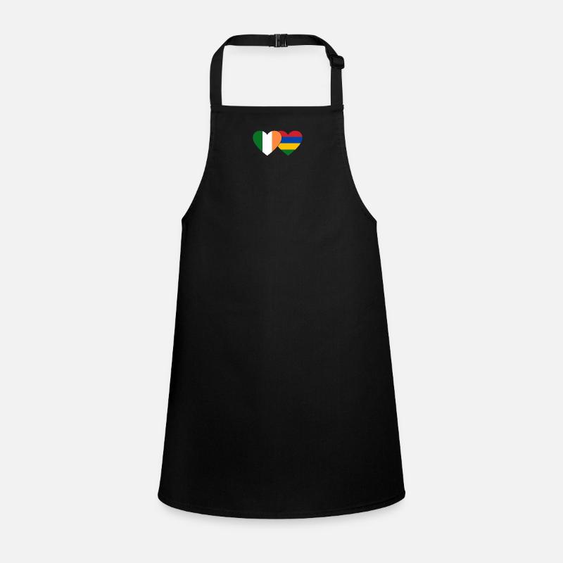 Irland Mauritius Flagge Herz Schürze für Kinder
