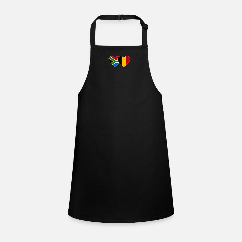 Afrique du Sud Belgique Flag Heart Tablier Enfant