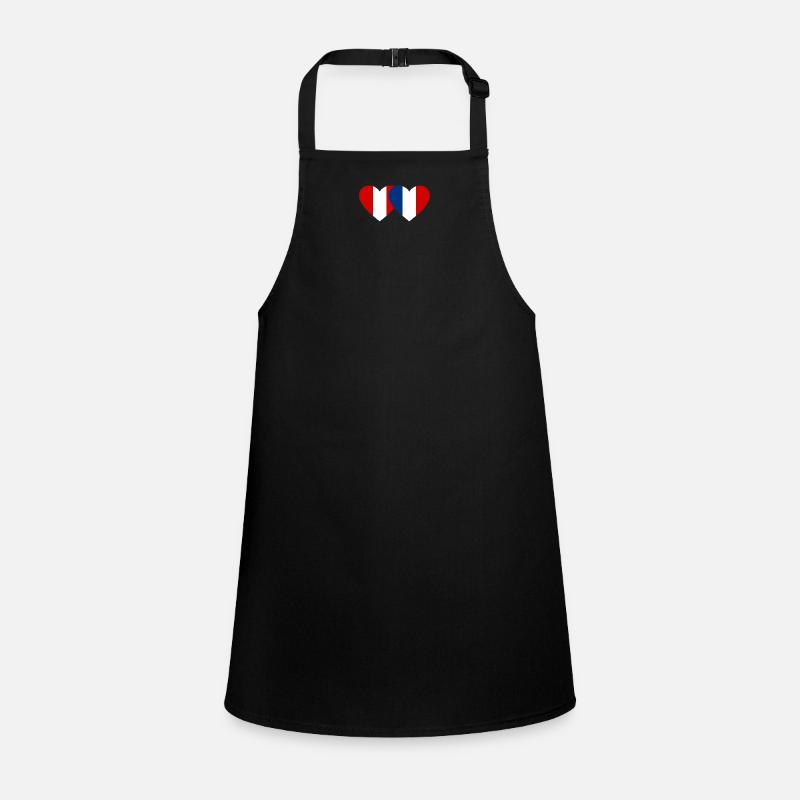 Peru France Heart Flag Children's Apron