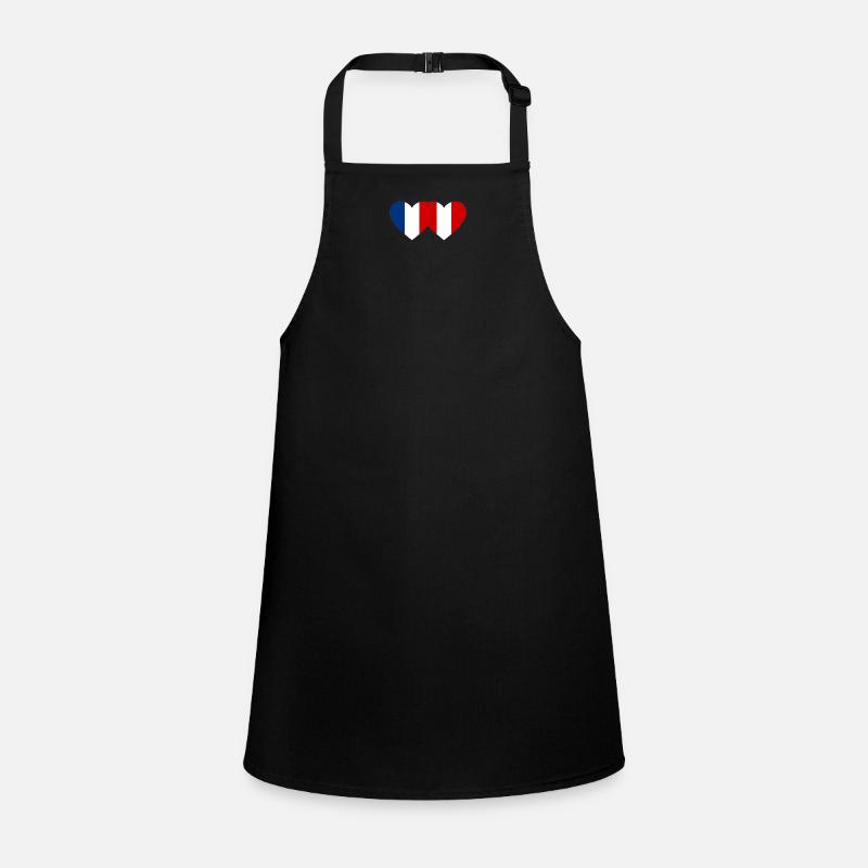 France Peru Heart Flag Children's Apron