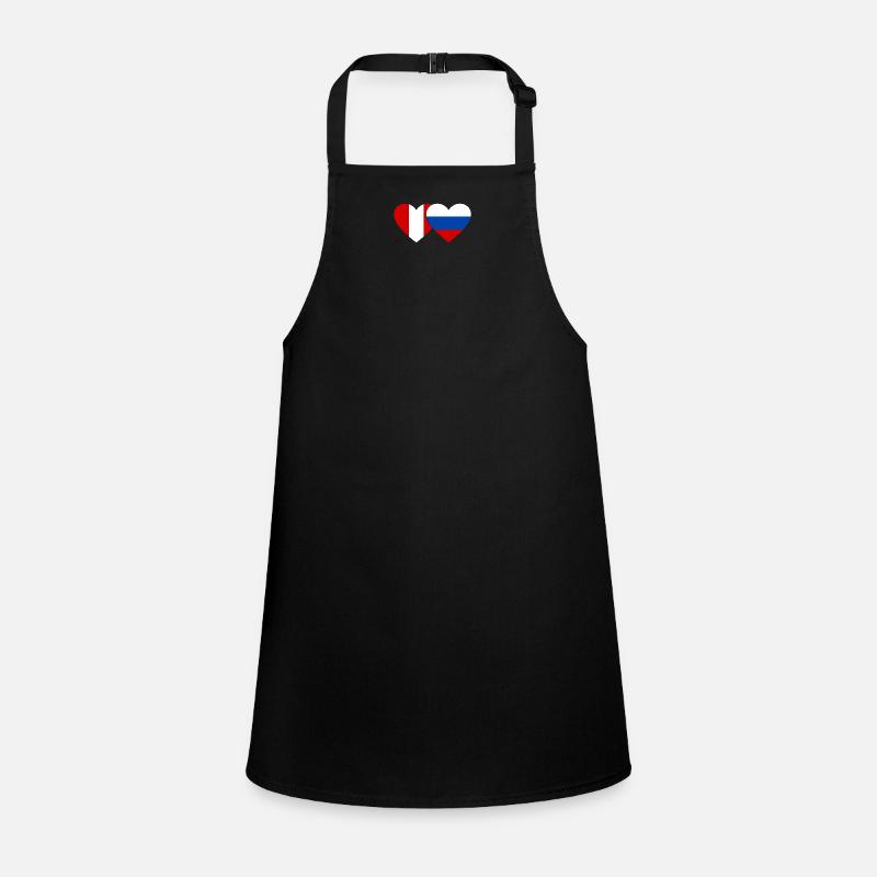 Peru Russia Heart Flag Children's Apron