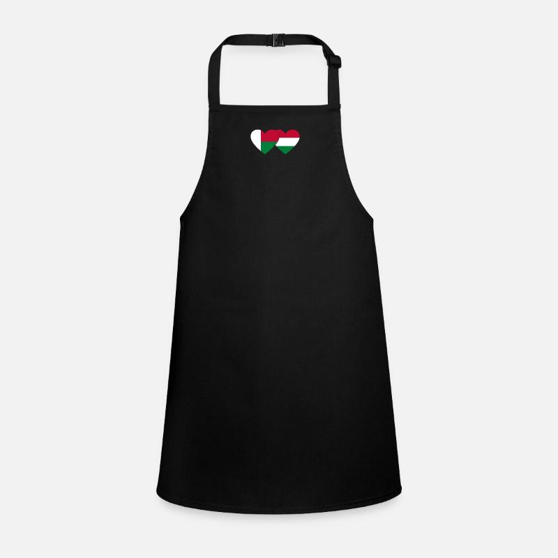 Madagascar Hungary Flag Heart Children's Apron