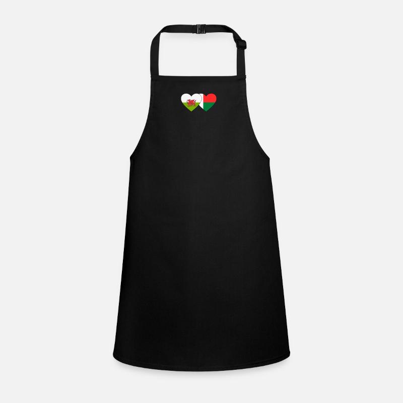 Pays de Galles Madagascar Flag Heart Tablier Enfant