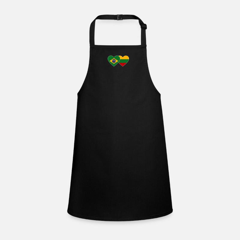 Brazil Lithuania Flag Heart Children's Apron
