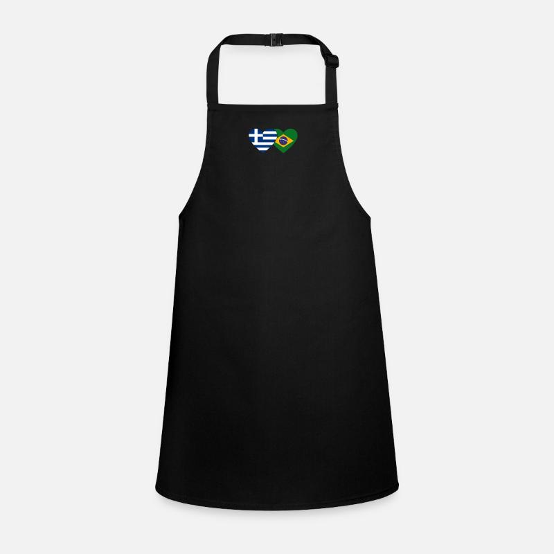 Grèce Brésil Flag Coeur Tablier Enfant