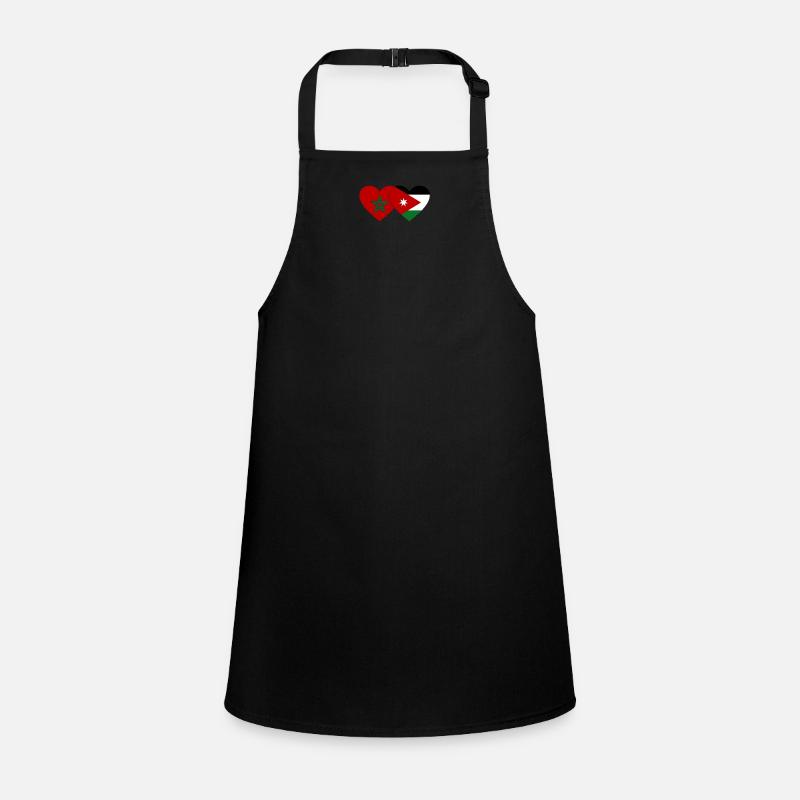Morocco Jordan Flag Heart Children's Apron