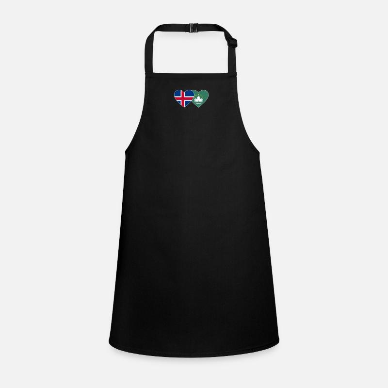 Islande Macao Flag Heart Tablier Enfant