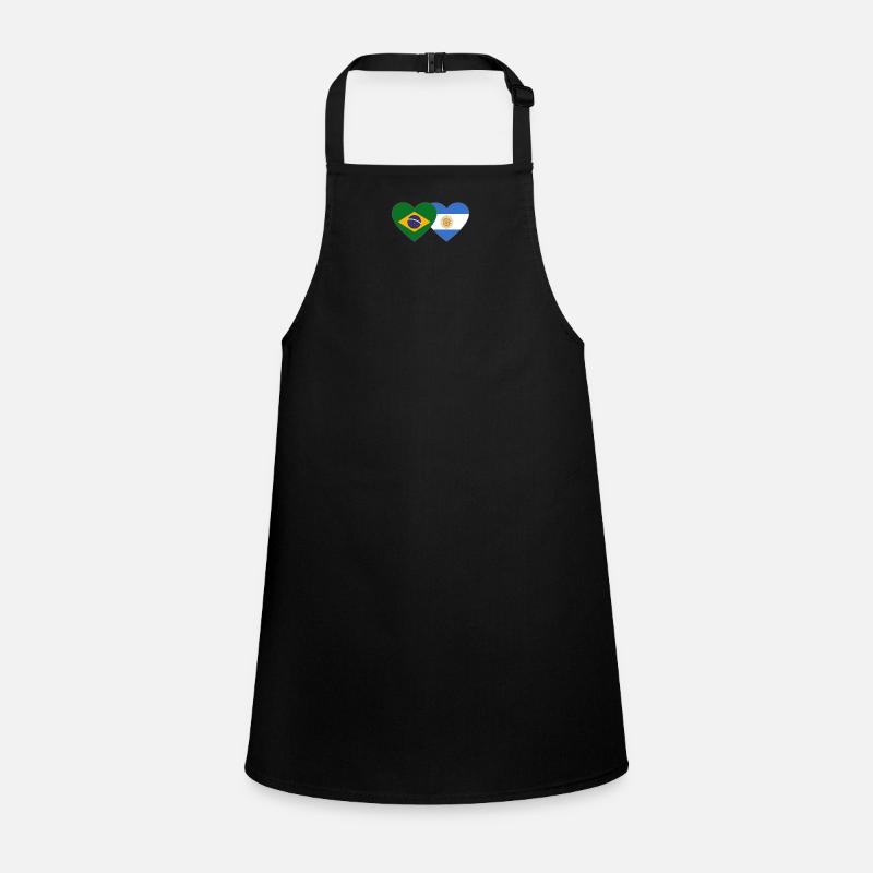 Brazil Argentina Flag Heart Children's Apron