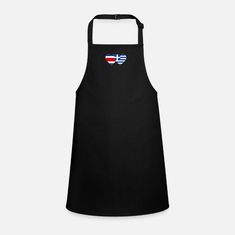 Coeur de drapeau du Costa Rica Grèce Tablier Enfant