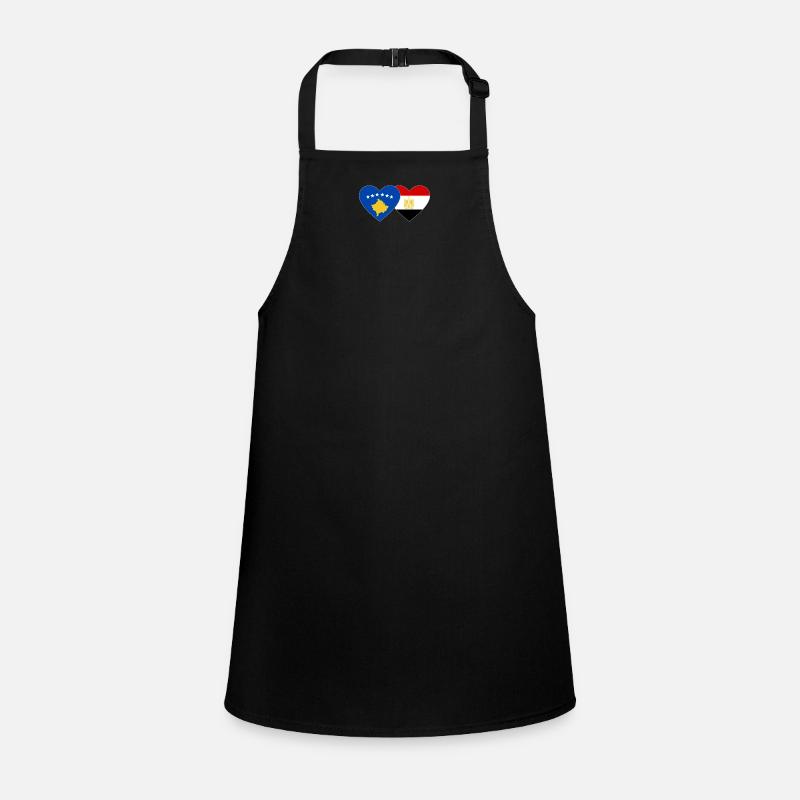 Kosovo Egypt Flag Heart Children's Apron