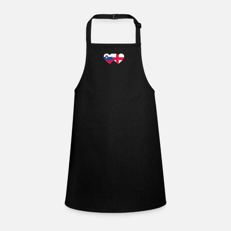 Slovenia England Flag Heart Children's Apron