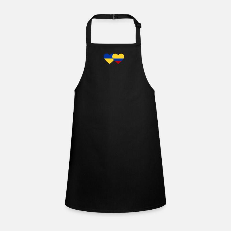 Ukraine Colombie Drapeau Coeur Tablier Enfant