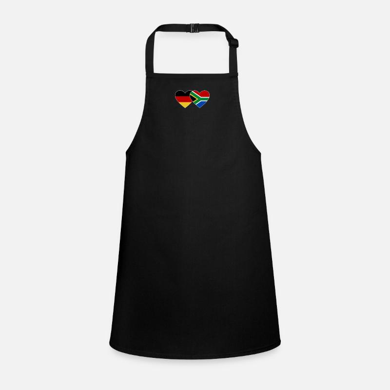 Germany South Africa Flag Hands Heart Shape Children's Apron