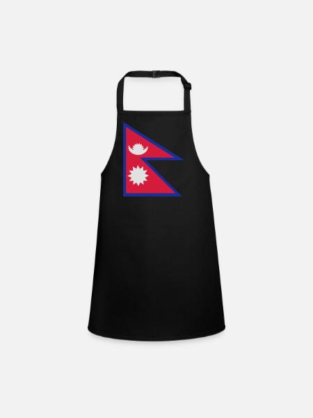 Flag of Nepal - Children's Apron - black - Front