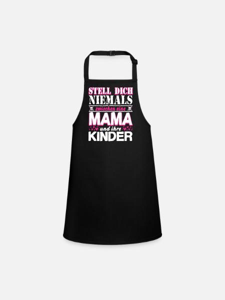 -Mama - Schürze für Kinder - Schwarz - Vorne