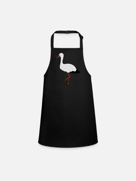 storch - Schürze für Kinder - Schwarz - Vorne