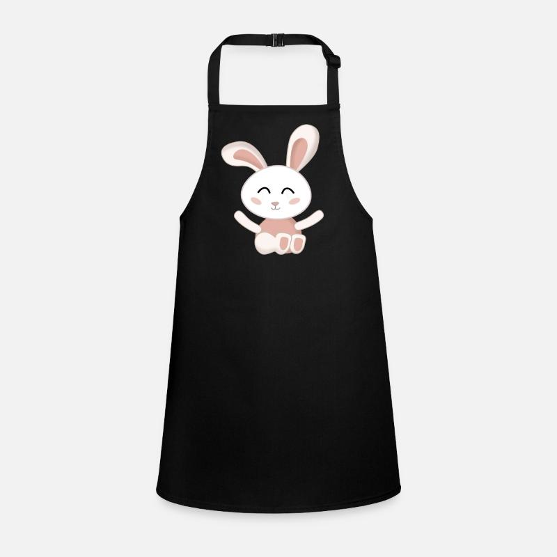 Lapin Blanc cute rose Tablier Enfant