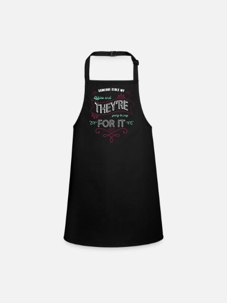 Coding anonymous expect us hack out computer freak - Children's Apron - black - Front