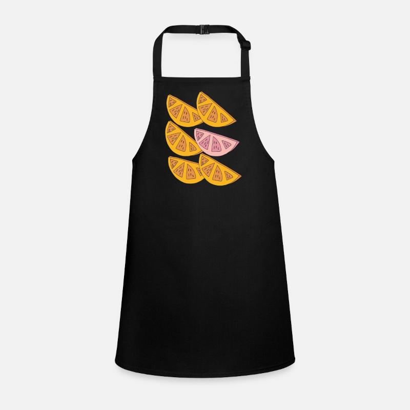 Orange carvings 6-fold Children's Apron