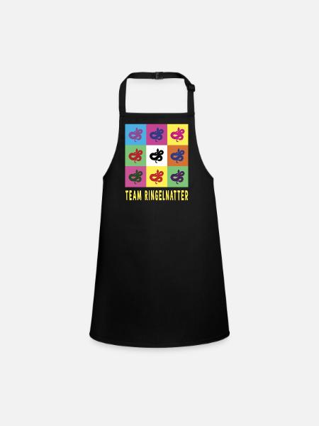 Team grass snake - Children's Apron - black - Front