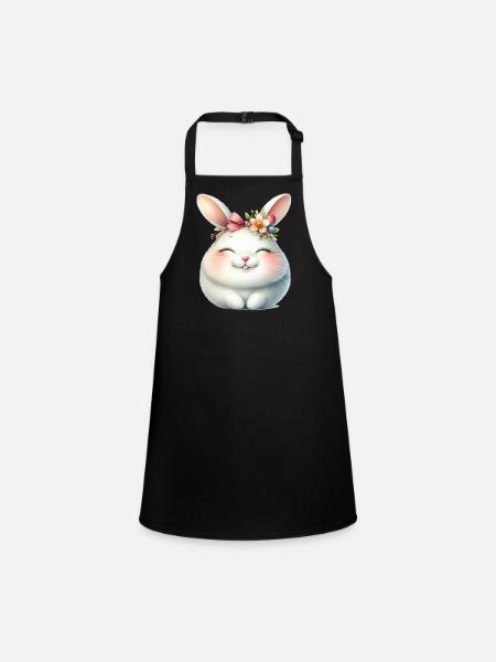 Pâques Pâques Lapin Pâques Samedi Pâques Dimanche Pâques Oeufs de Pâques Printemps - Tablier Enfant - noir - Devant