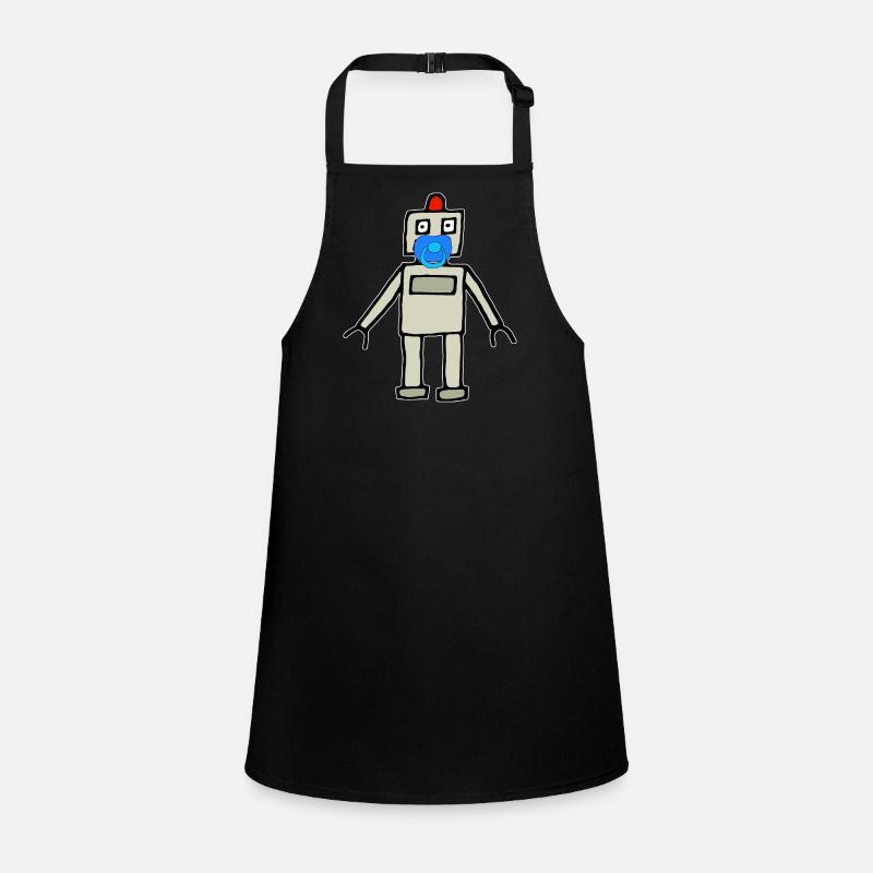 Baby robot with pacifier Children's Apron
