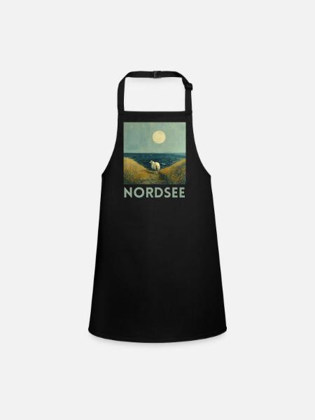 Moutons de la mer du Nord Allemagne du Nord Basse-Saxe - Tablier Enfant - noir - Devant