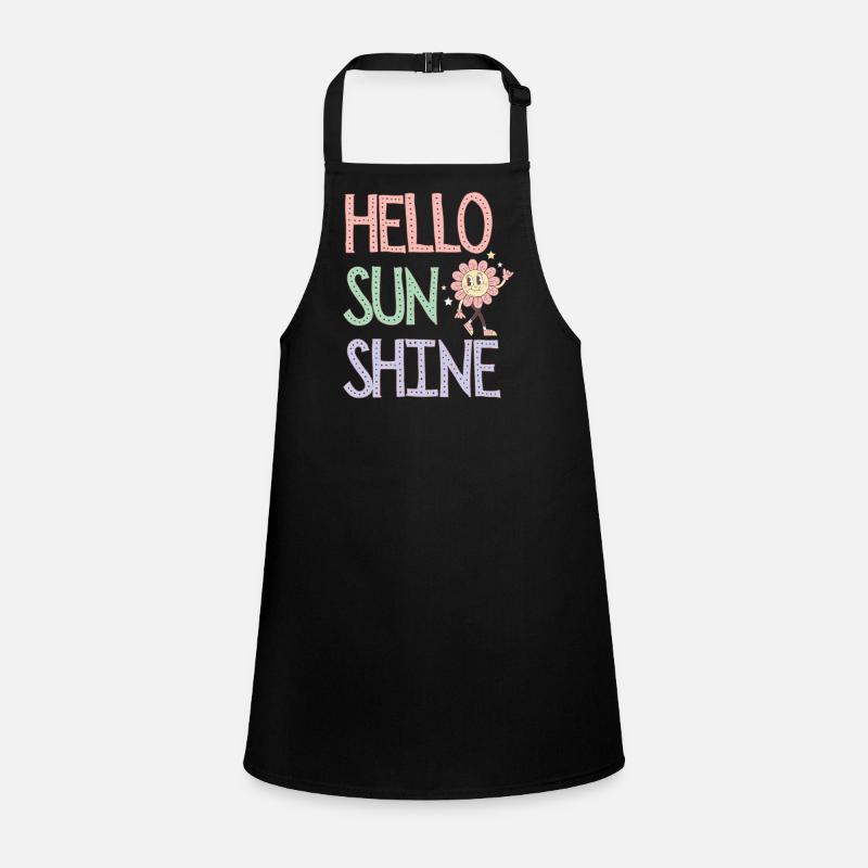 Hello Sunshine Blumen-Pastell Schürze für Kinder